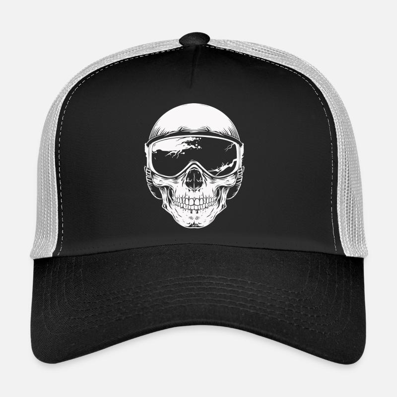 skull biker brille - Trucker Cap - Schwarz/Steingrau
