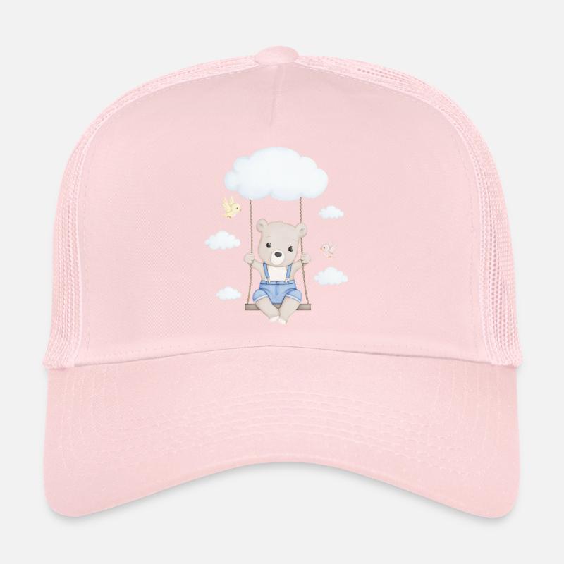 petit ours mignon sur une balançoire Casquette trucker 