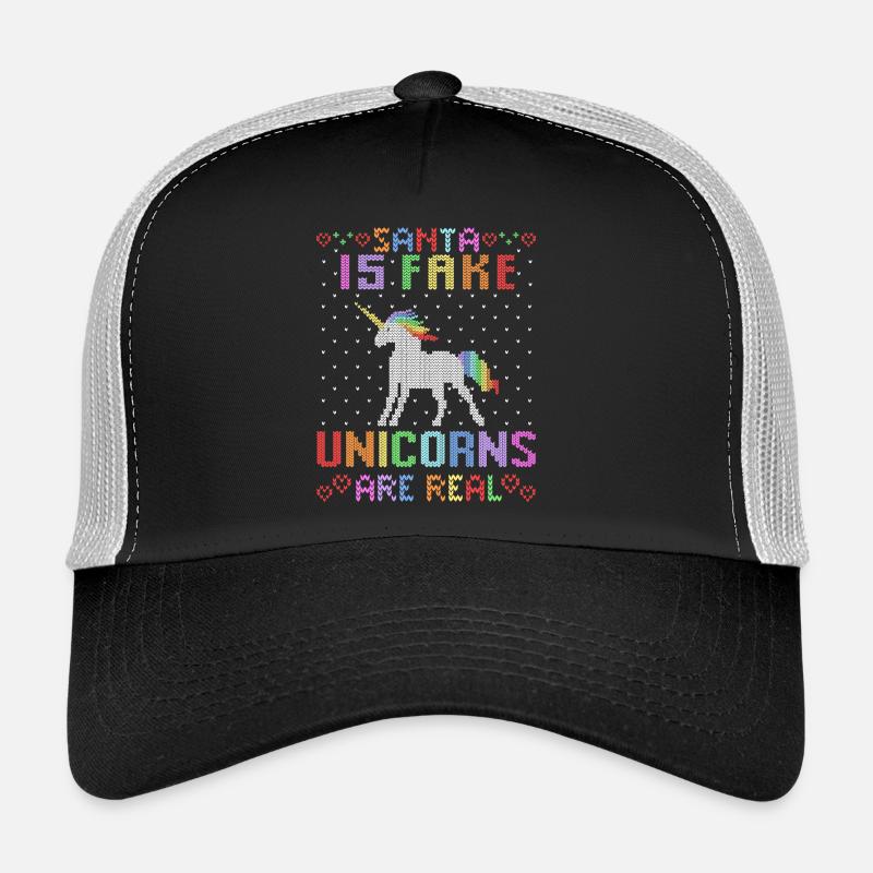 Le Père Noël licorne moche du pull de Noël est faux Casquette trucker 