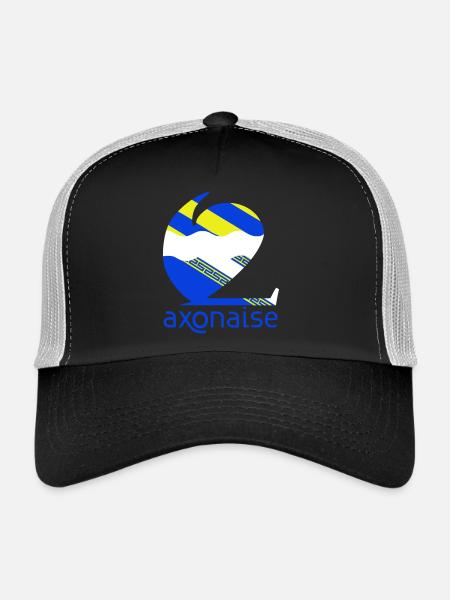 Axonaise - Casquette trucker  - noir/gris pierre - Devant