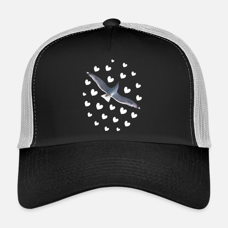 Mouette en vol, sois libre comme un oiseau Casquette trucker 