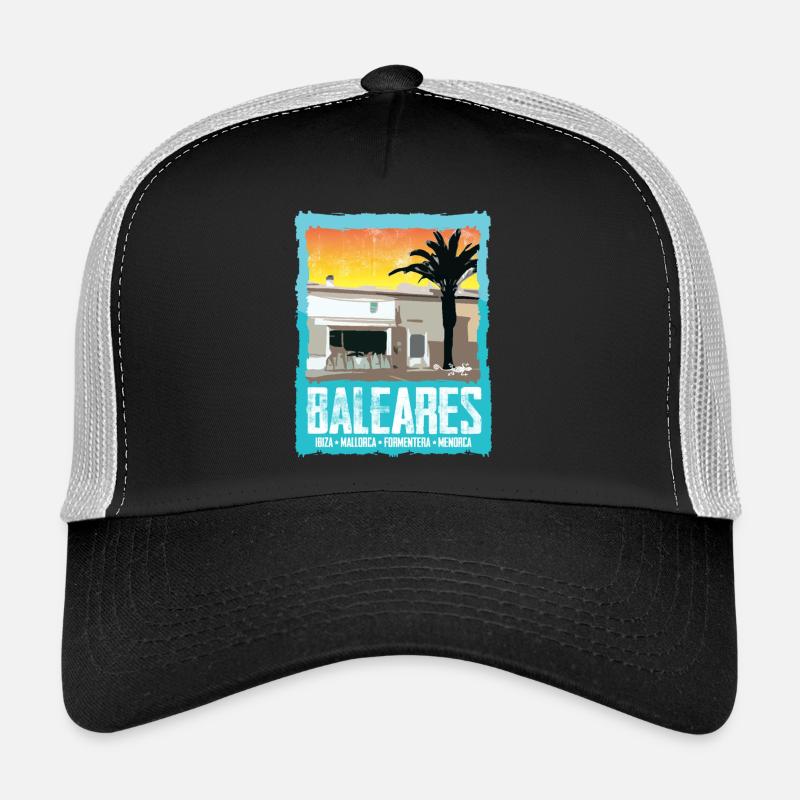 Balearic Islands Sunset Silhouette Trucker Cap
