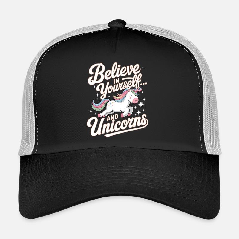 Inspirierendes Einhorn- und Selbstbewusstsein-Design Trucker Cap