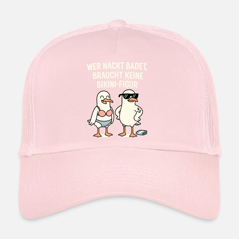 Nude Bathing Bikini Figure Saying Trucker Cap