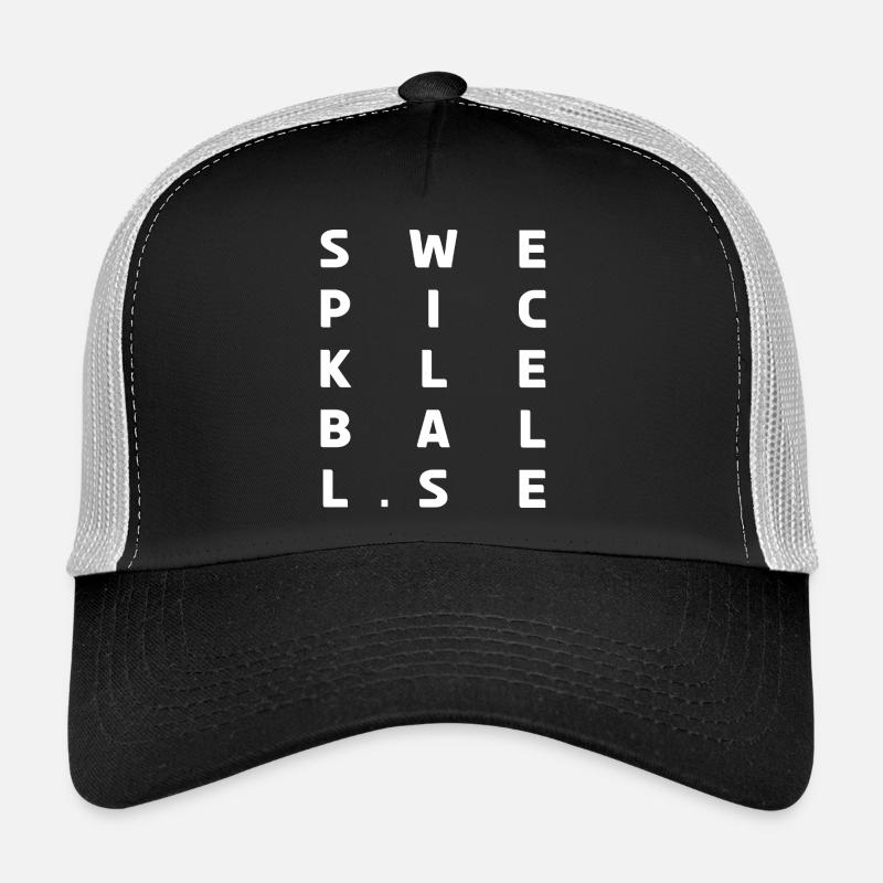 SWE Pickleball-Bekleidung - Trucker Cap - Schwarz/Steingrau