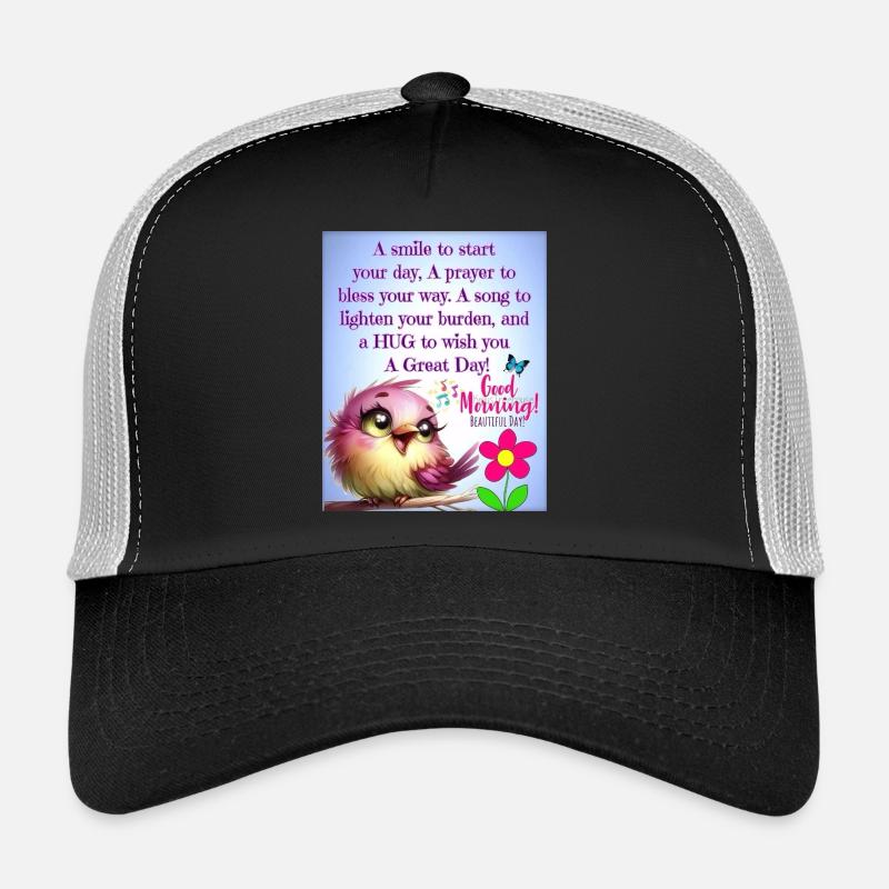 Morgendliche Vogelfreude - Trucker Cap - Schwarz/Steingrau