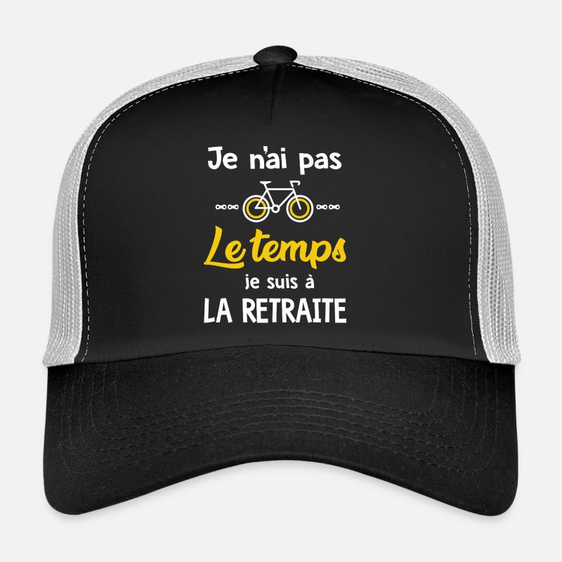 Bicycle Retirement Gift Funny Retired Cyclist - Trucker Cap - black/stone grey