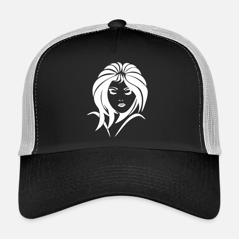 Frauengesicht_001 - Trucker Cap - Schwarz/Steingrau