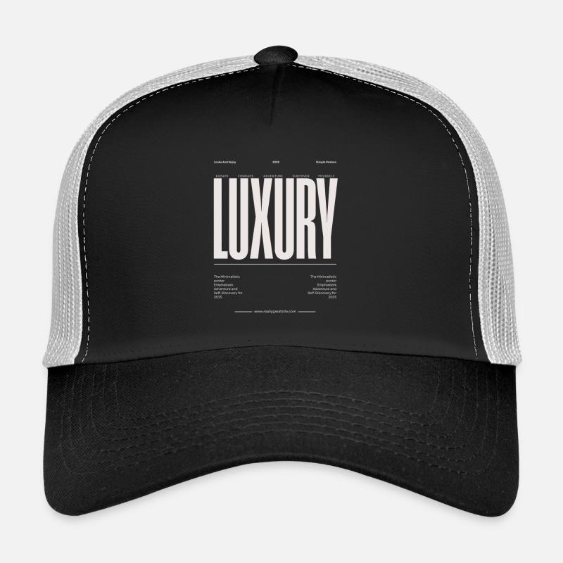 Luxury Uppercase Typography - Trucker Cap - black/stone grey