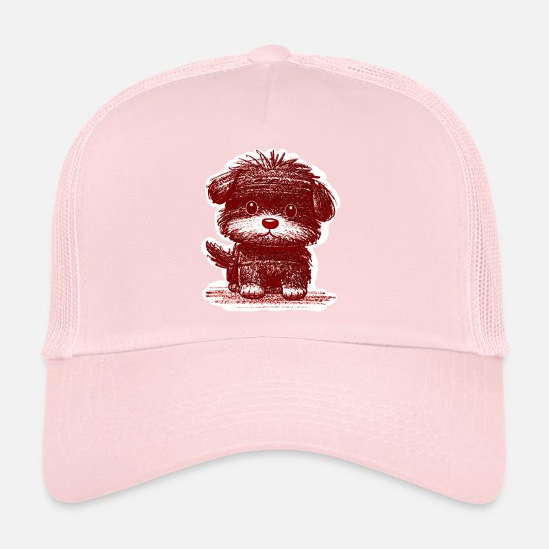 Chiot flou (Rouge) Casquette trucker 