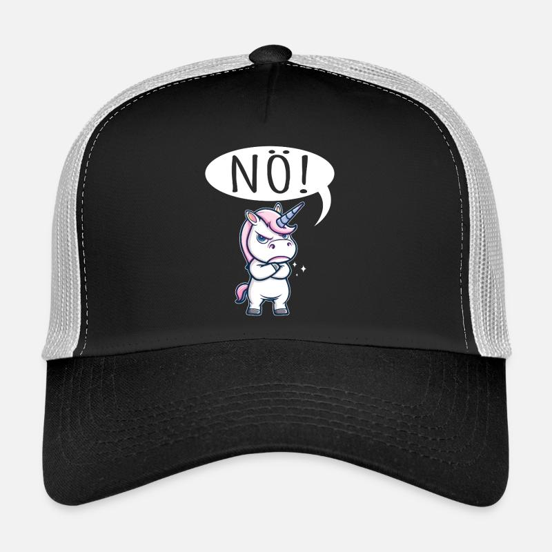 Unicorn Nope Stubborn Trucker Cap
