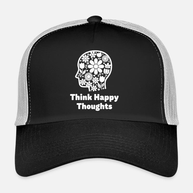 Flowers Head Think Positive Trucker Cap