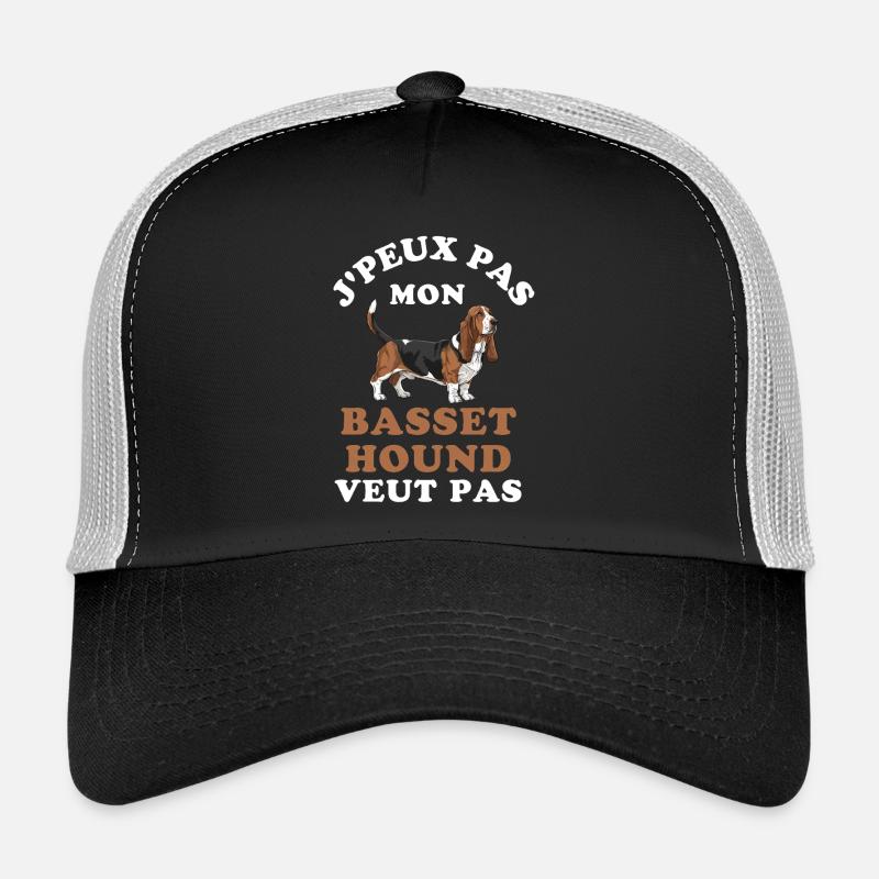 Basset Hound, ich kann nicht - Trucker Cap - Schwarz/Steingrau