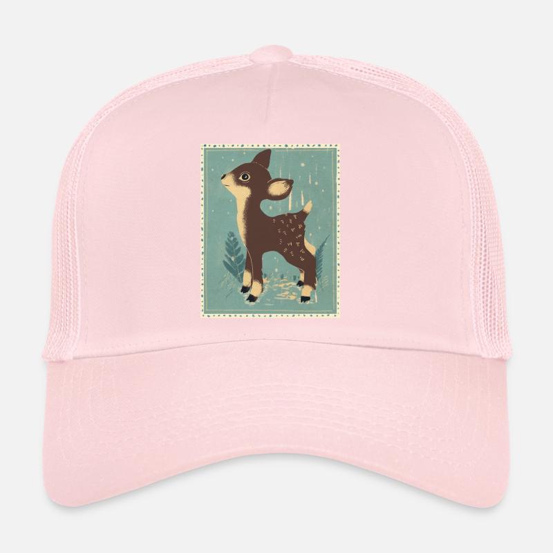 Cerfs dans la forêt rétro Casquette trucker 