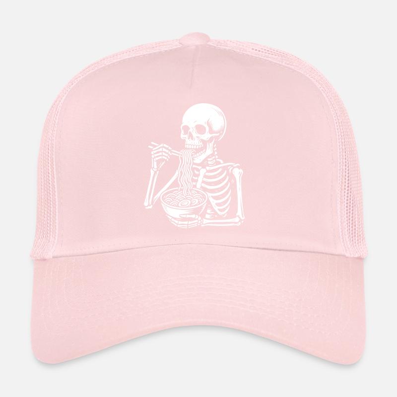Skelett schlürft Nudeln Trucker Cap
