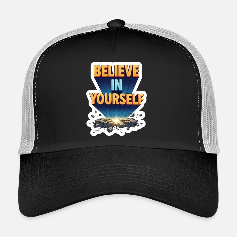 Explosion de pouvoir Croyez-en vous - Casquette trucker  - noir/gris pierre