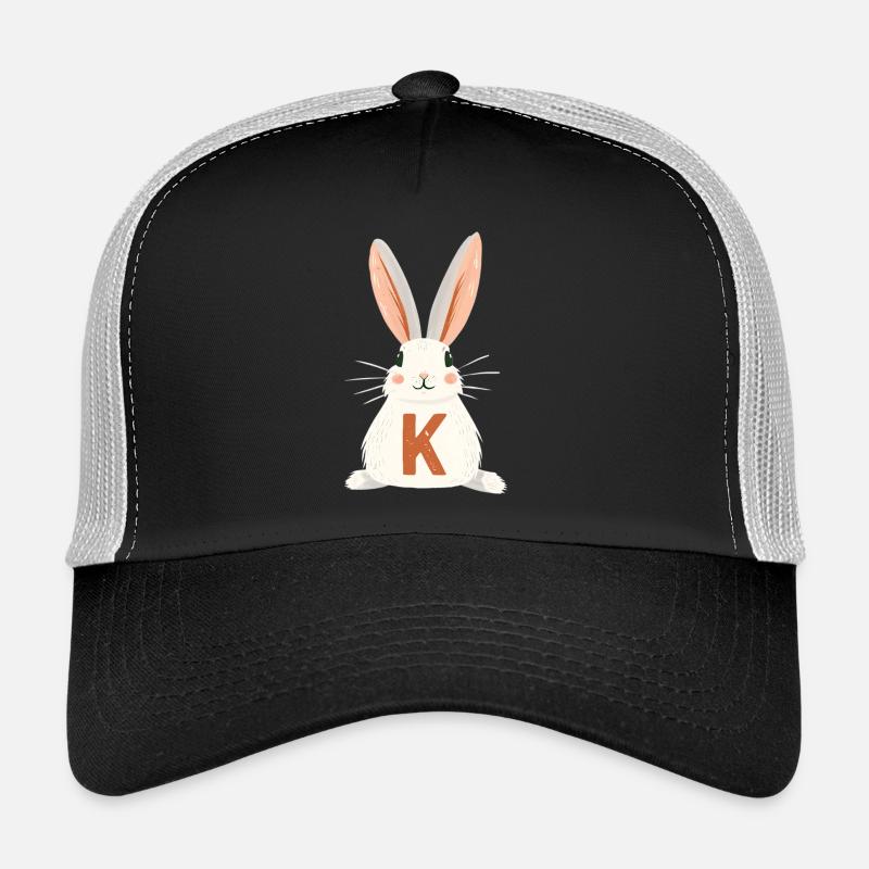 K -Buchstabe - Hase - Personalisierbar Trucker Cap