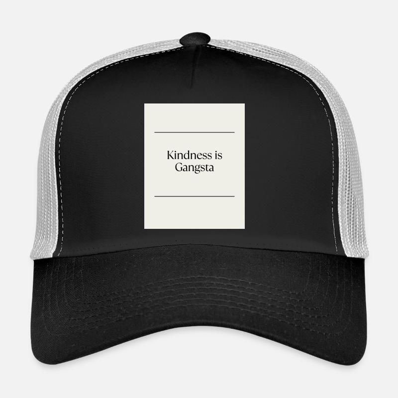 Inhimillisyys_on_uusi_musta-3 - Casquette trucker - noir/gris pierre