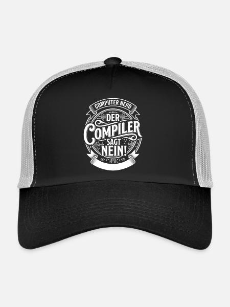Le compilateur dit non - Casquette trucker  - noir/gris pierre - Devant