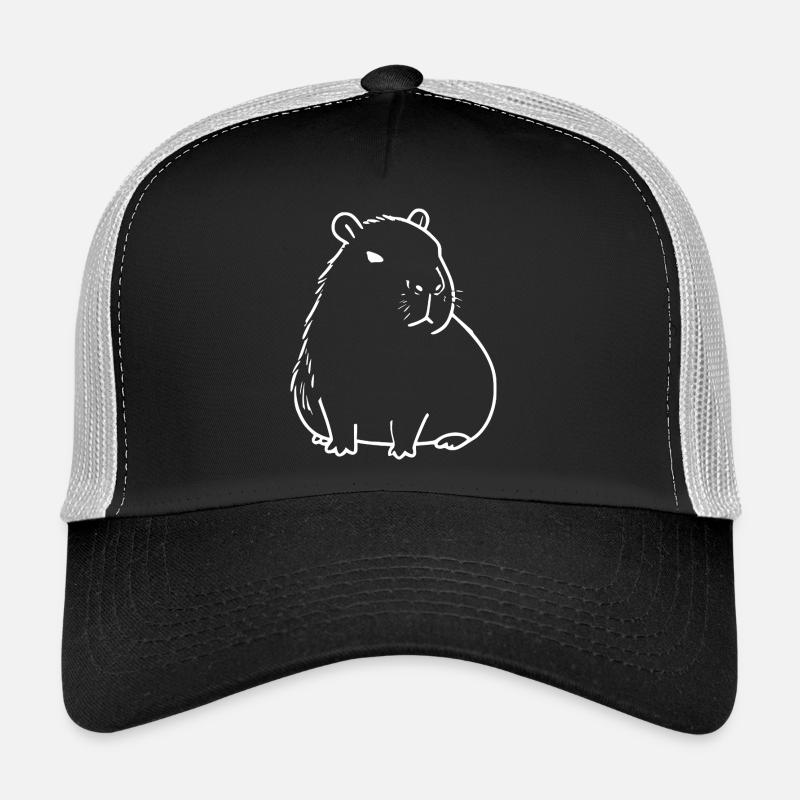 Capybara capybara blanc Casquette trucker 