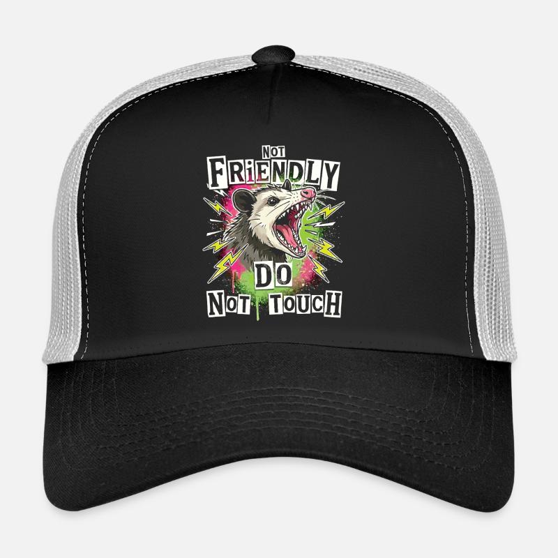 Opossum Pas Amical Mème Ironique Drôle Casquette trucker 