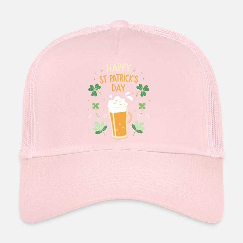 Bière mousse et trèfles Saint Patrick Casquette trucker 