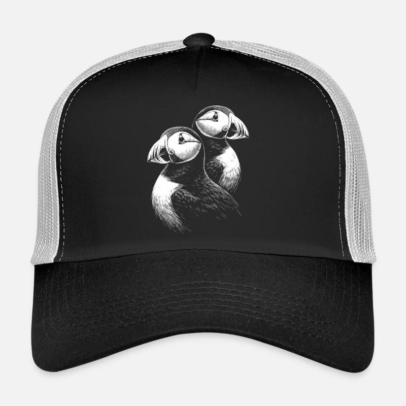 Macareux - Casquette trucker  - noir/gris pierre
