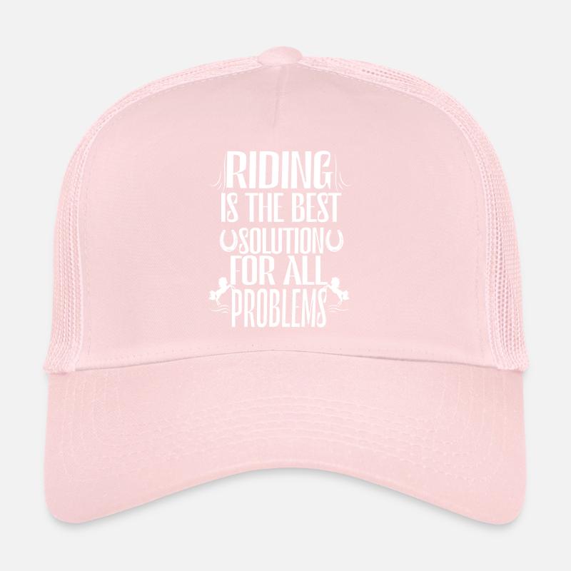 L'équitation est la meilleure solution à tous les problèmes. Casquette trucker 
