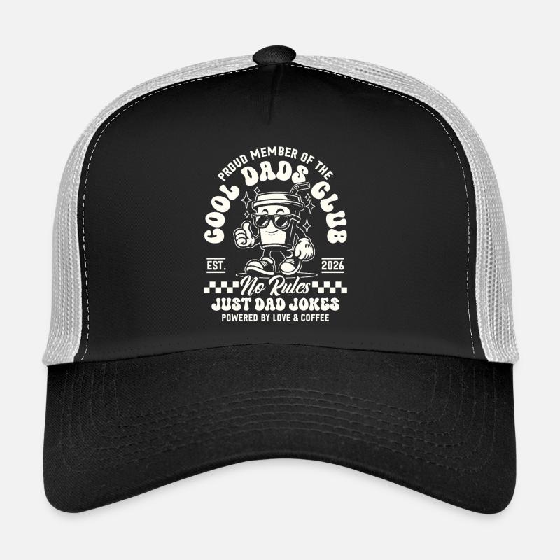 Cool Dads Club - Papa 2026 Geschenk - Trucker Cap - Schwarz/Steingrau