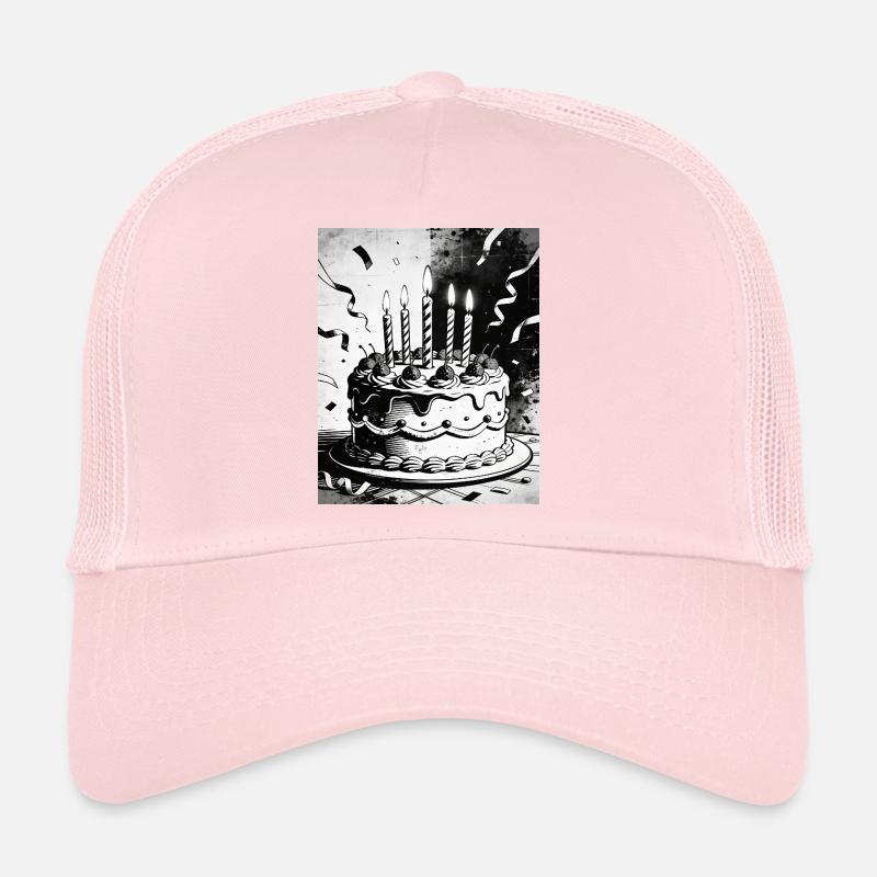 Bougies monochromes pour gâteau d’anniversaire Casquette trucker 