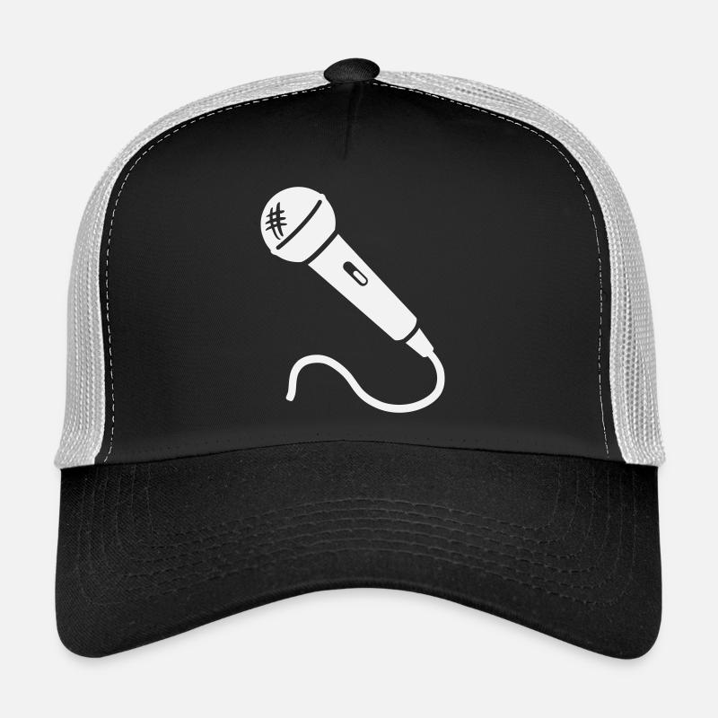 Microphone Karaoké Musicien Chanteur Microphone Chant Casquette trucker 