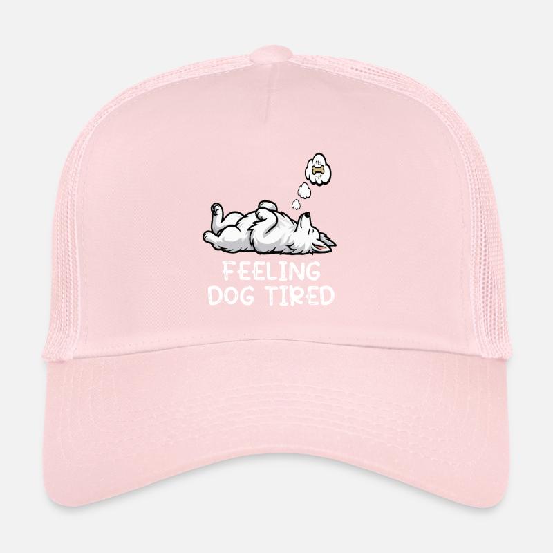 Chien blanc épuisé Casquette trucker 