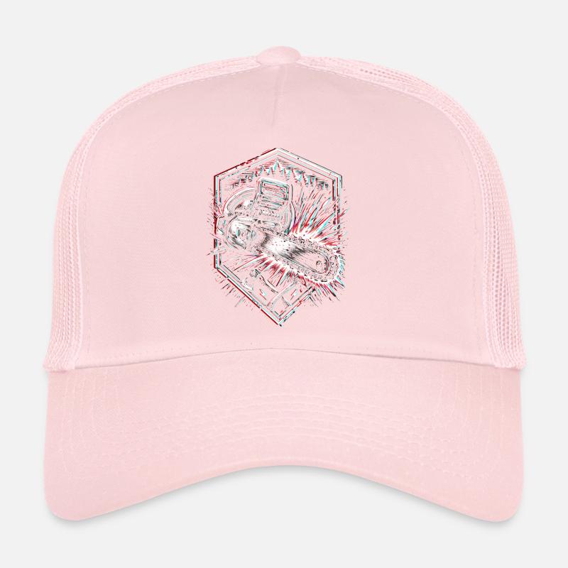 Conception forestière à la hache à tronçonneuse Casquette trucker 