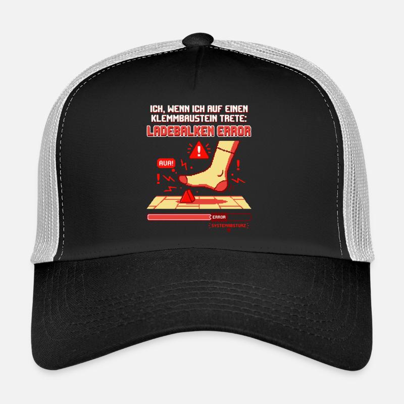 Klemmbaustein Schmerz Systemabsturz Pixel Design Trucker Cap