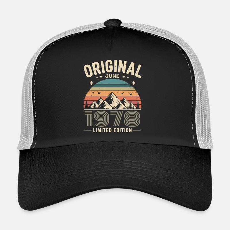 Juni 1978 – Legende der Gipfel und Berge - Trucker Cap - Schwarz/Steingrau