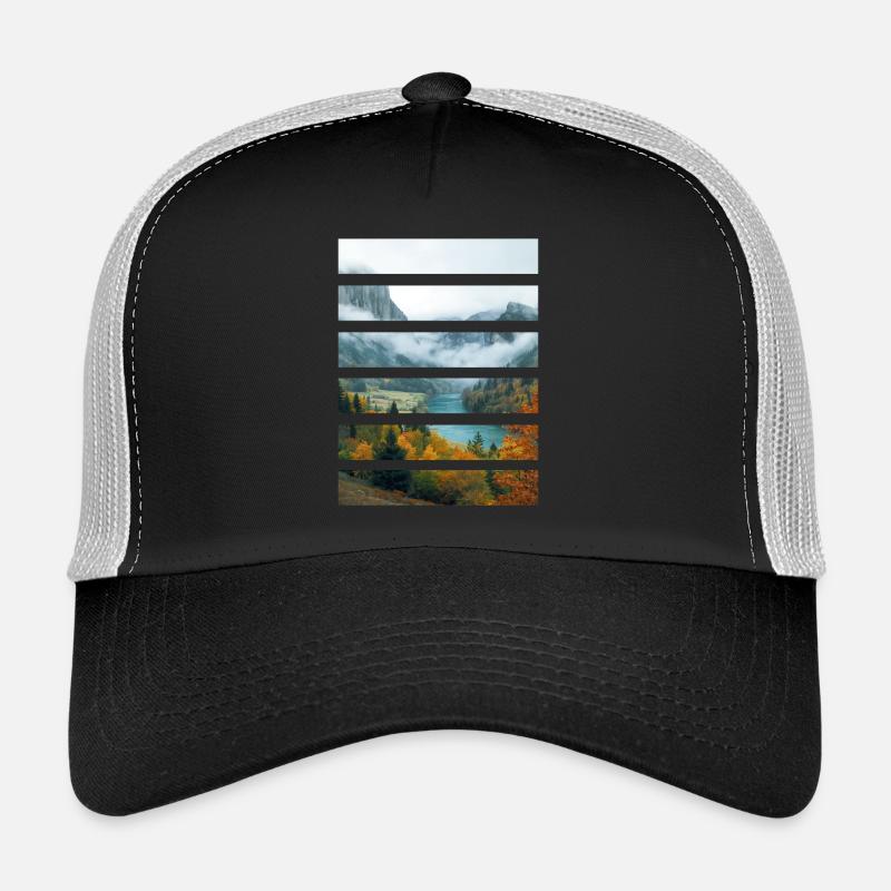 Vallées dAutomne et Lac Paisible Casquette trucker 