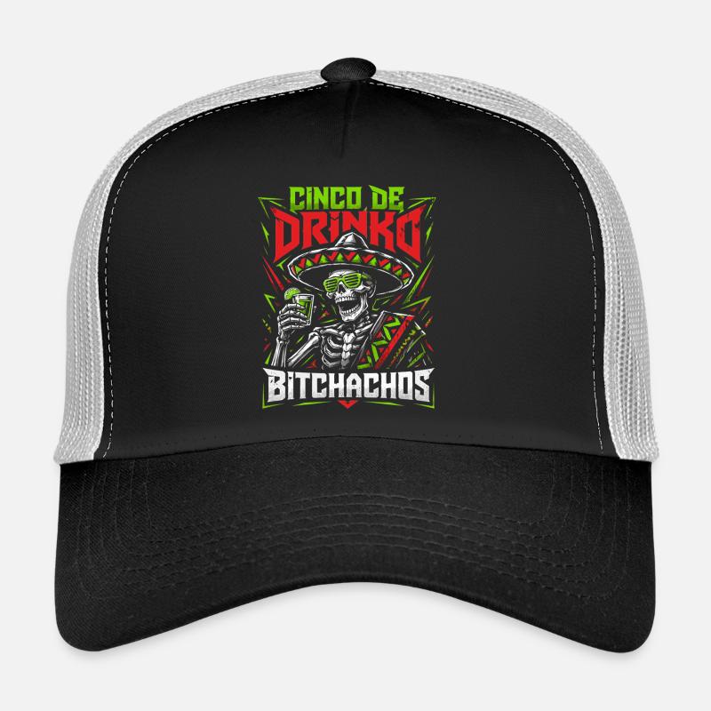 Cinco de Drinko: Hippie Skeleton and Taco Trucker Cap