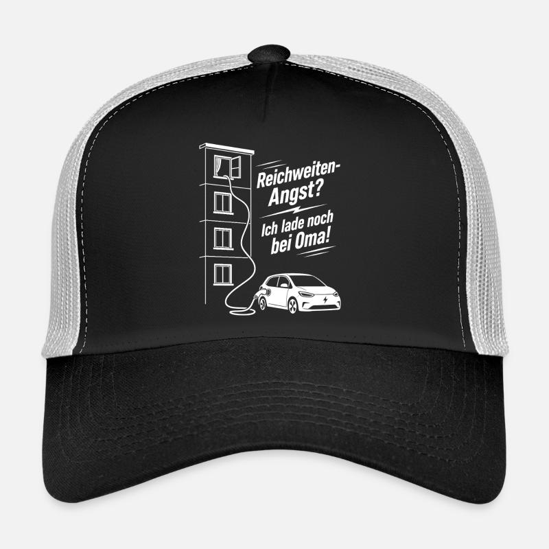 Reichweiten Angst, E Auto, Oma Trucker Cap