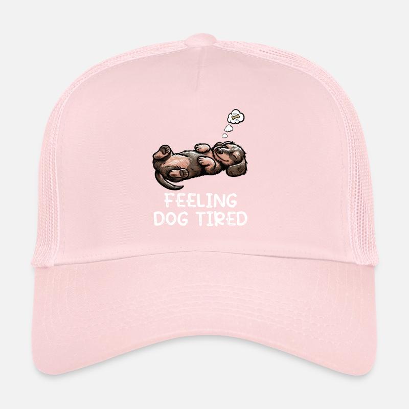 Se sentir fatigué par chien Teckel à poil dur Teckel teckel Casquette trucker 