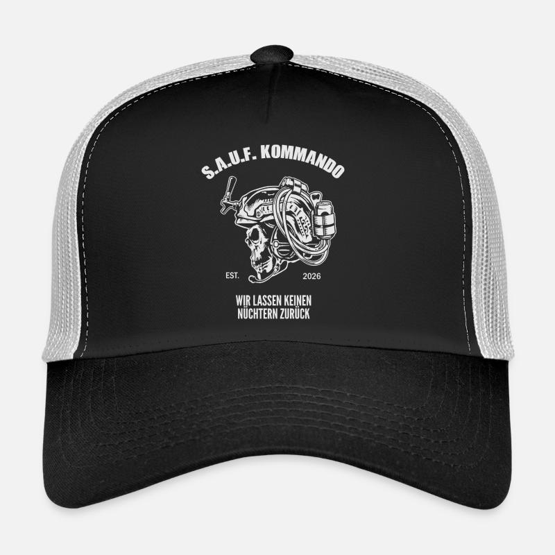 Sauf Kommando | Tactical Beer Skull Trucker Cap