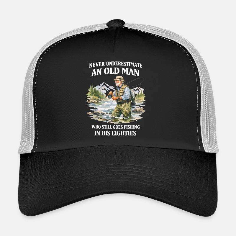 Vintage-Großvater-Geschenk Pfirsich-Humor - Trucker Cap - Schwarz/Steingrau