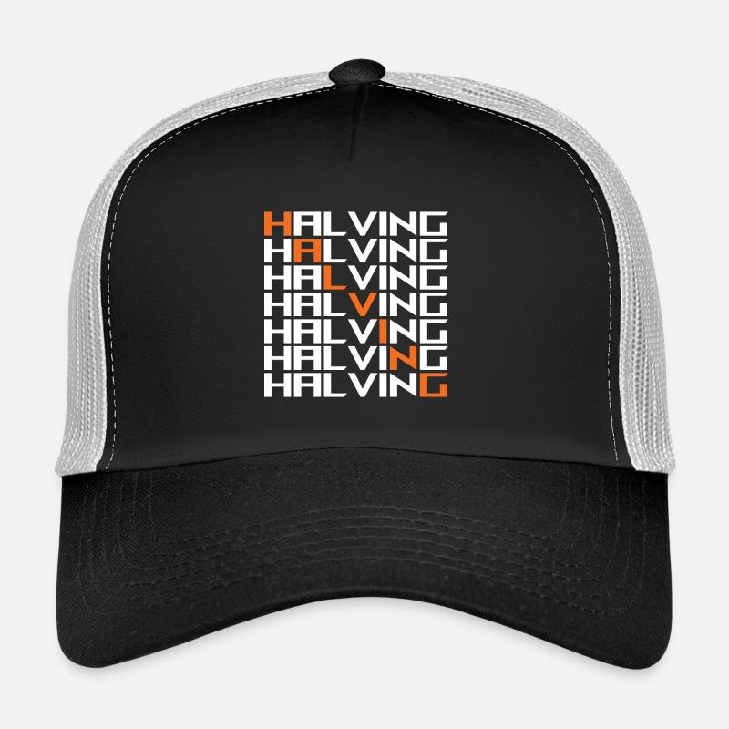 Réduire de moitié Bitcoin Casquette trucker 