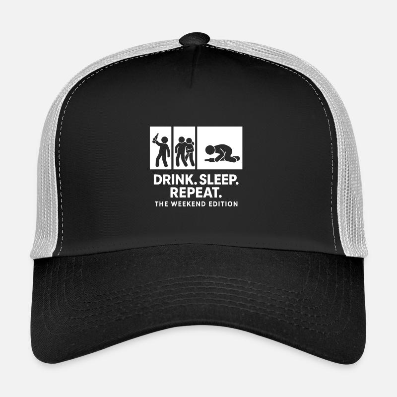 Fun drink. Sleep. Repeat. Design - Trucker Cap - black/stone grey