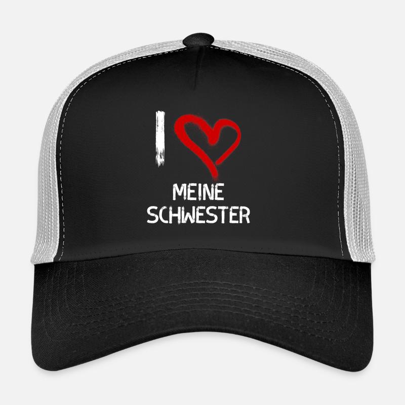 Ich liebe meine Schwester - Trucker Cap - Schwarz/Steingrau