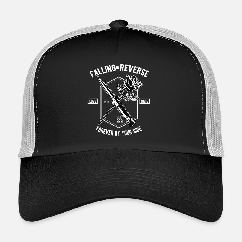 Falling In Reverse Amour Hass Rose Couteau Forever - Casquette trucker  - noir/gris pierre
