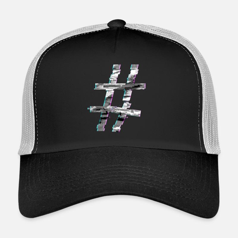 Hashtag Glitch Trucker Cap