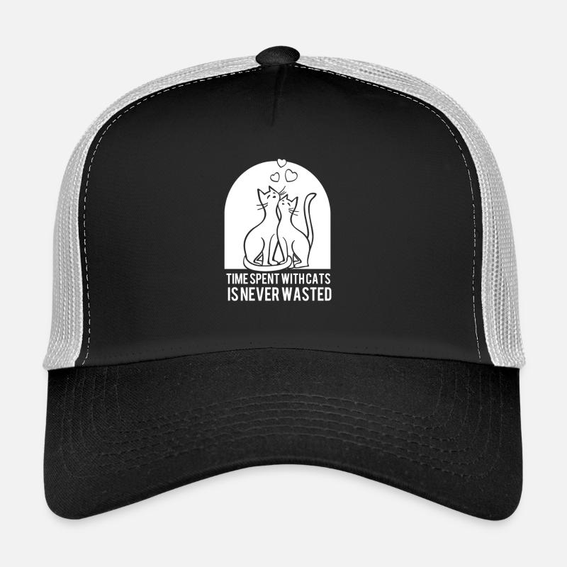 Le temps passé avec des chats est jamais wast Casquette trucker 