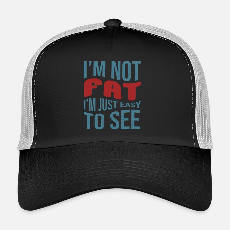 Ich bin nicht fett ich bin einfach zu sehen - Trucker Cap - Schwarz/Steingrau
