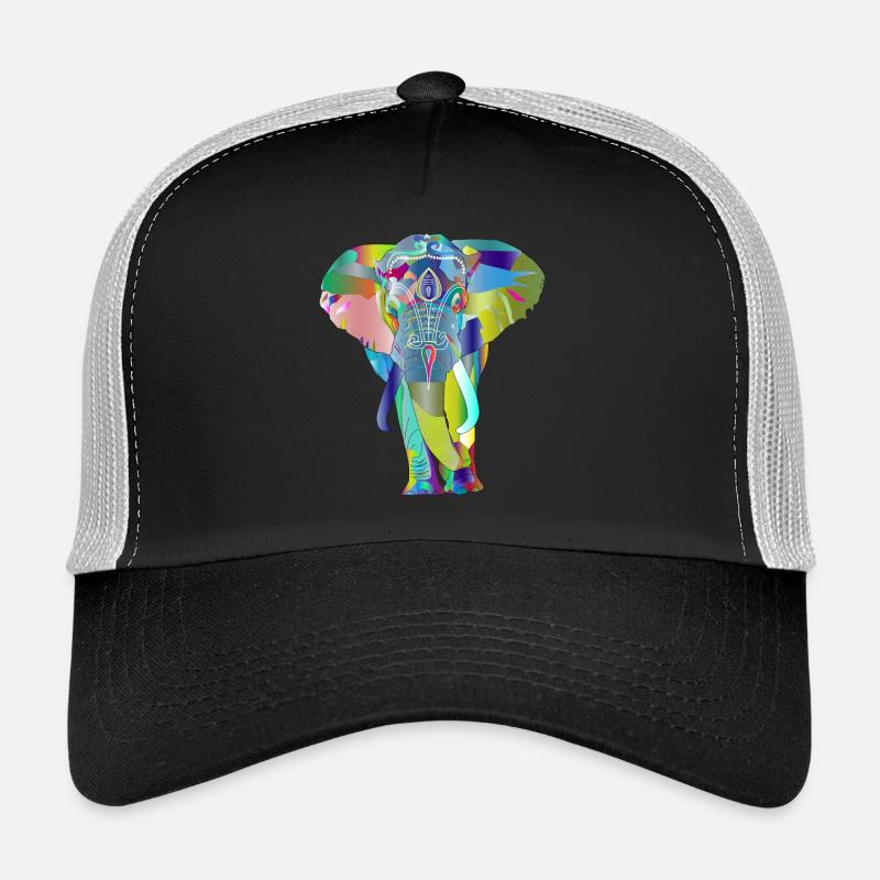 Elefant - Trucker Cap - Schwarz/Steingrau