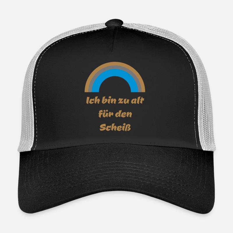 Regenbogen zu alt Motto scheiß witzig Geschenkidee - Trucker Cap - Schwarz/Steingrau